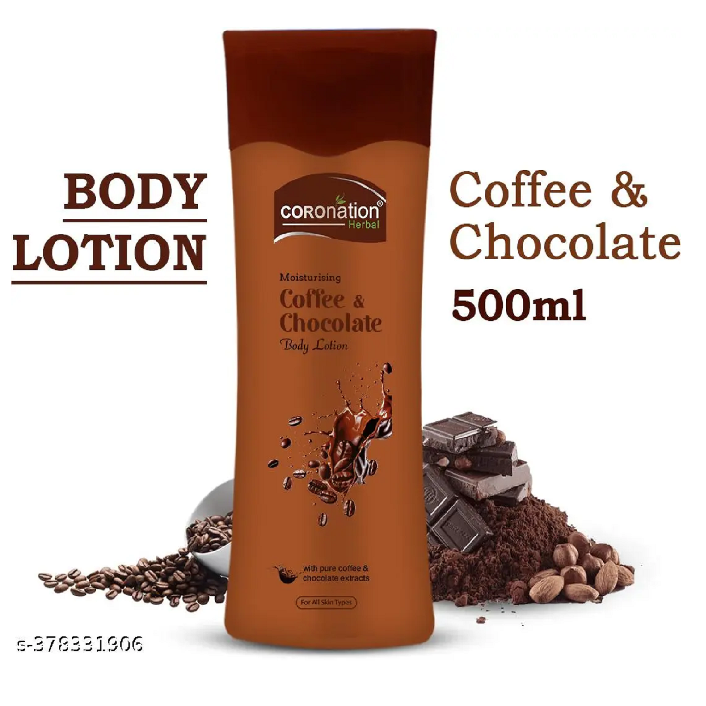 COROnation Herbal Coffee and Chocolate Moisturising Body Lotion for Men & Women - 500 ml