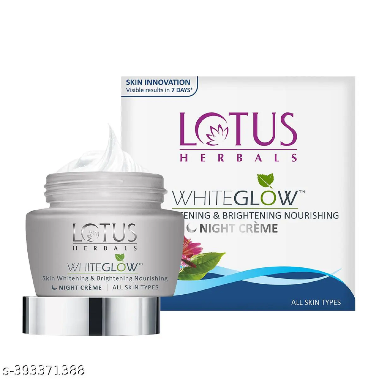 Lotus Herbals Whiteglow Skin Whitening & Brightening Nourishing Night Cream, 40g