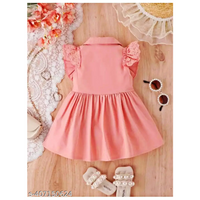 Baby Pink Solid Rayon Baby Girl Dress