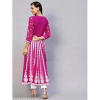 Pink Chikankari Georgette Straight Kurta Pant Set