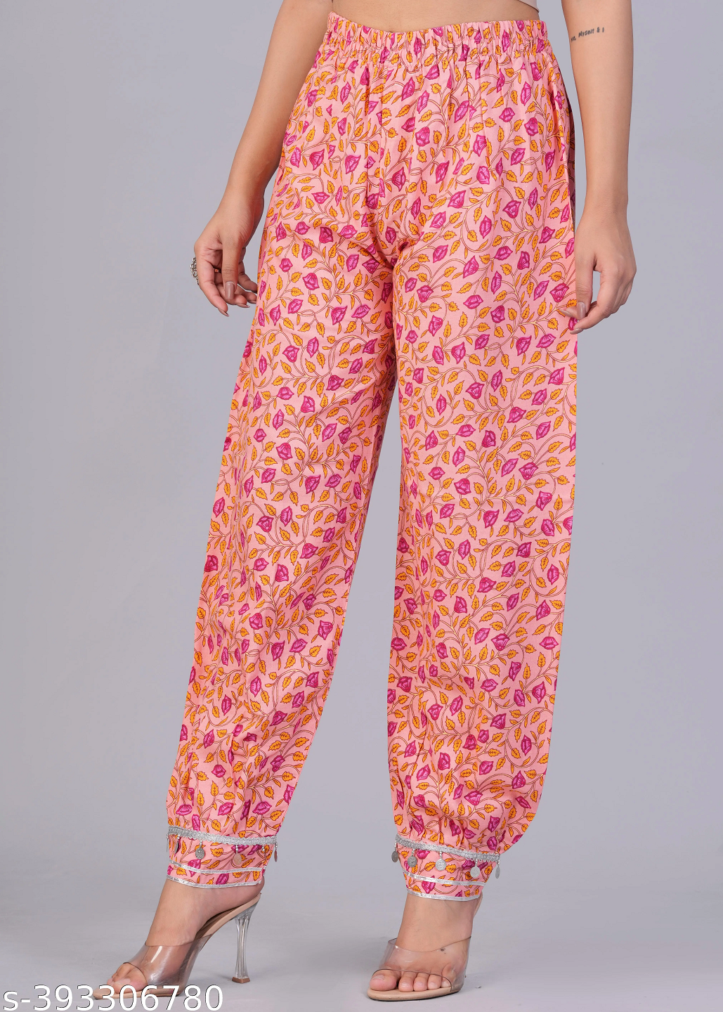 Peach Printed Rayon Straight Kurta Pant Set