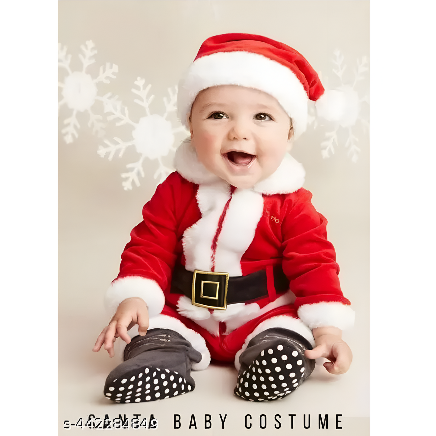 Red Solid Cotton Christmas Cloth For Kids